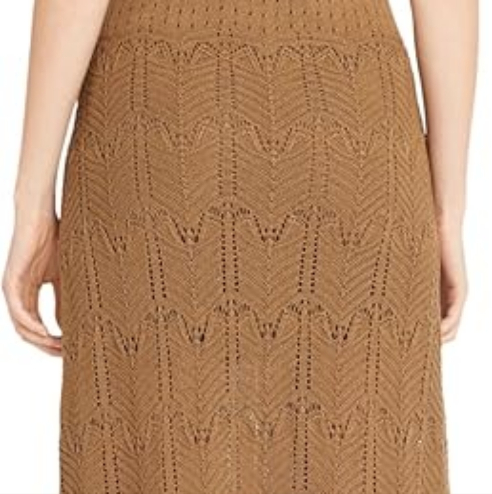 Luxely Wilder Sleeveless V-Neck Knit Midi Scalloped Hem Summer Dresses - Picture 3 of 13